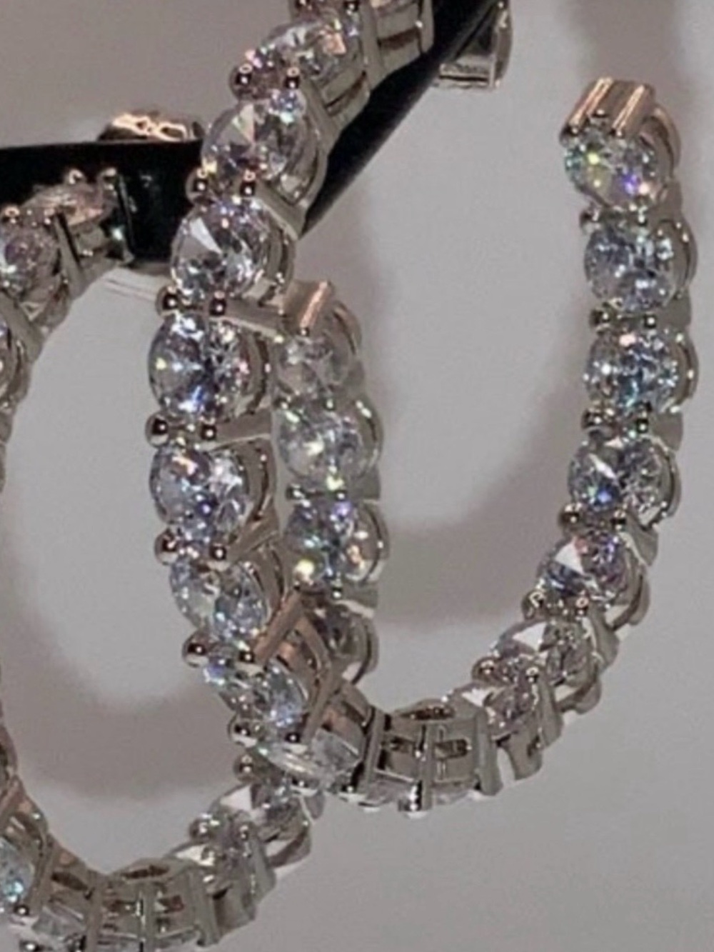 4ct Inside-Out Hoop Earrings - Picture 4 of 11